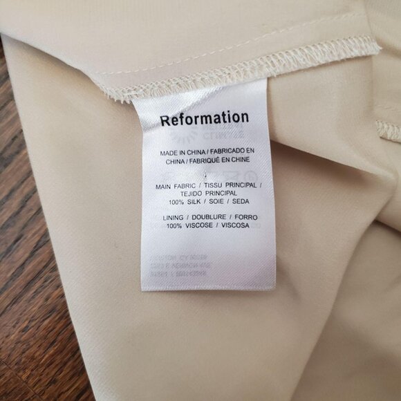 Reformation Silk Genesis Dress in Ivory - Picture 5 of 5